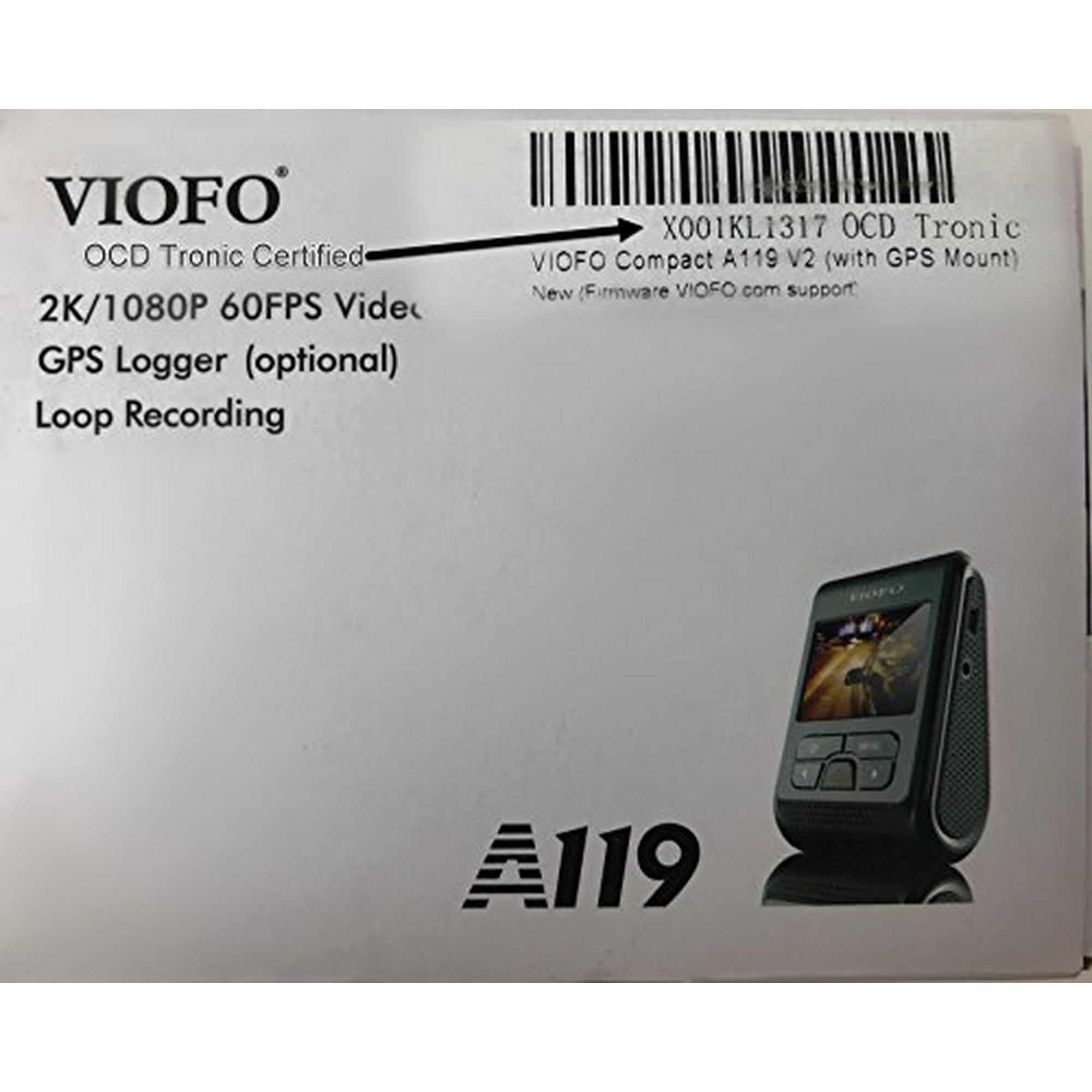 VIOFO A119 V2 Dash Camera with GPS Logger & CPL 2018 Edition OCD Tronic Certified A119GPSCPL 